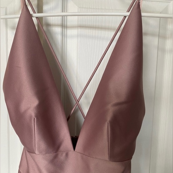 BHLDN Party Dress. Midi length. Mauve color. Has Pockets! - Picture 7 of 9